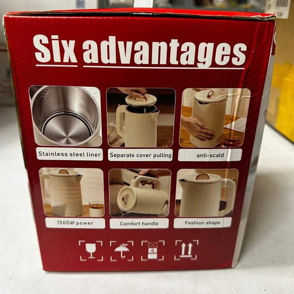 OLEGA Electric Kettle White ALG-XL68 1500W Electric Tea Kettle 1.8L Stainless St - Picture 12 of 12